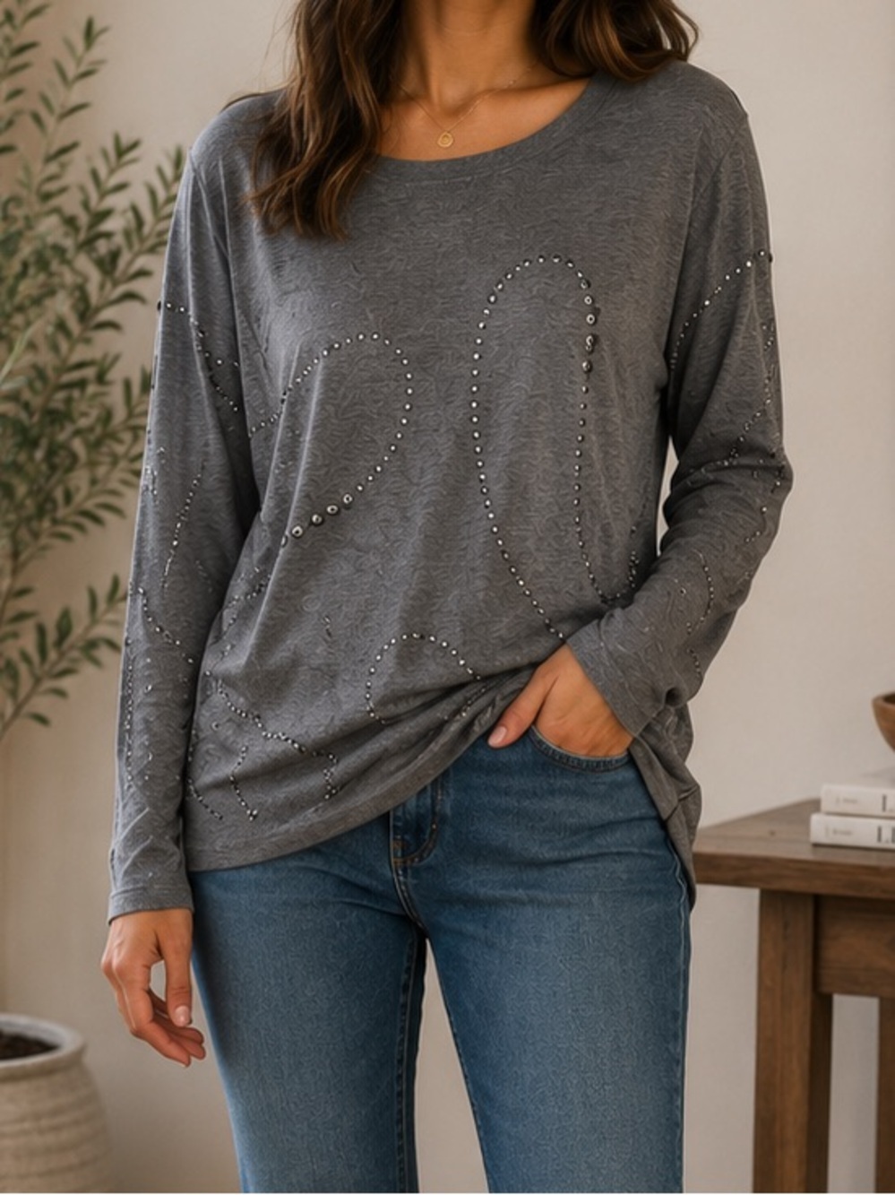 Vila Milano Gray Sweater